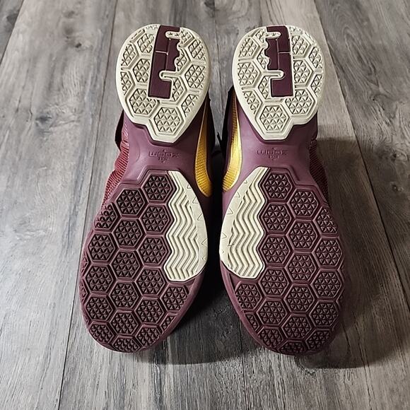 Nike Lebron 9 Soldier Basketball Shoes Men's Size 15 Maroon - 749490-670 - Picture 8 of 9